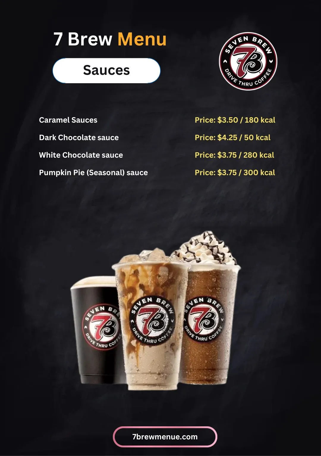 7 Brew Sauces menu with Price